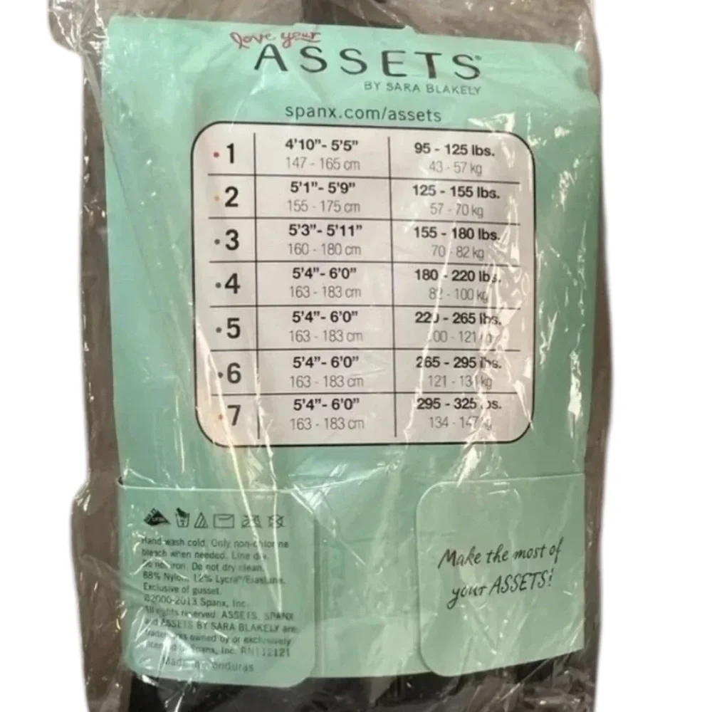 Assets A Spanx Brand, 2 pair of Shaping Tights,‎ Black, Size 2. NEW